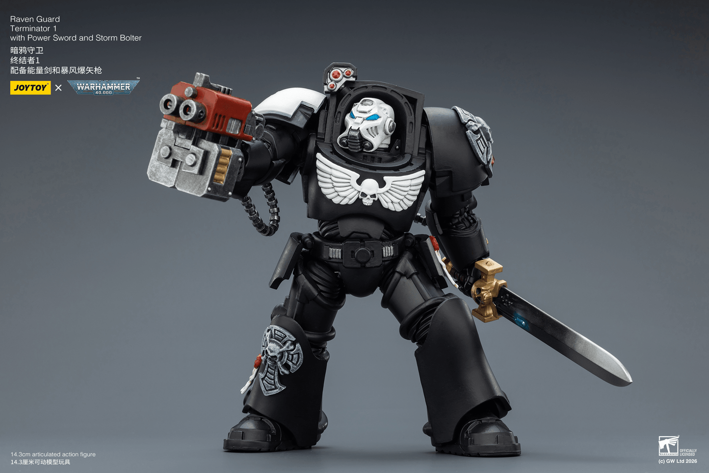 JOYTOY - Raven Guard Terminator 1 with Power Sword and Storm Bolter
