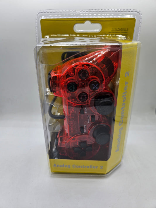 Doubleshock 2 Wired Controller (Red Transparent) for PS2 & PS1