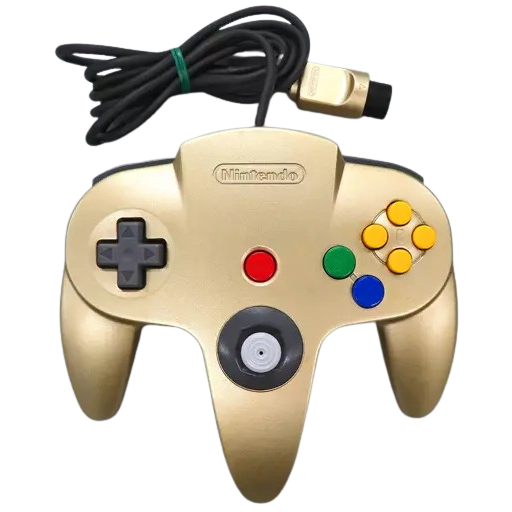 N64 Gold Controller OEM – Retro North Games - Main Image