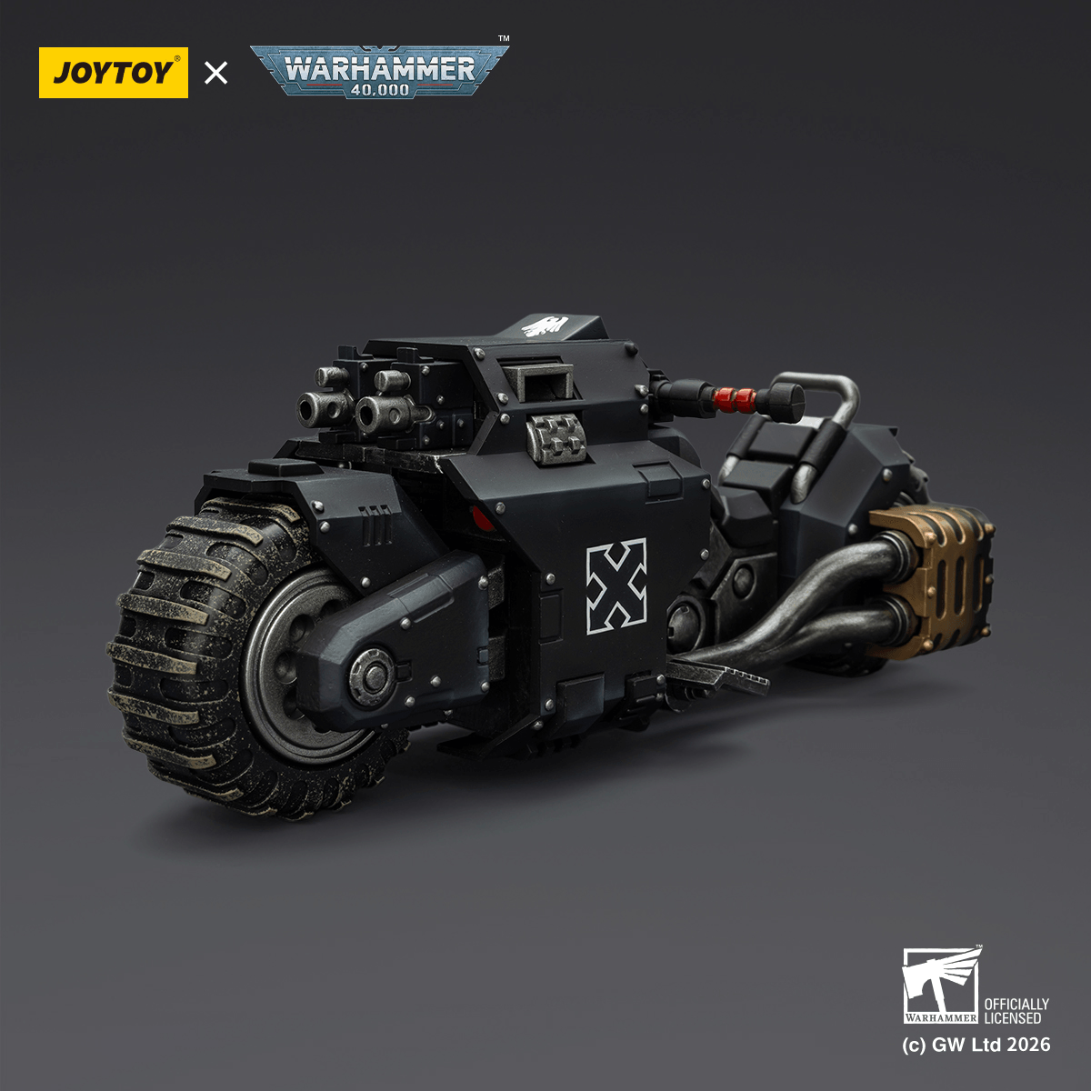 JOYTOY - Raven Guard Raider-pattern Combat Bike with twin-linked bolt rifles