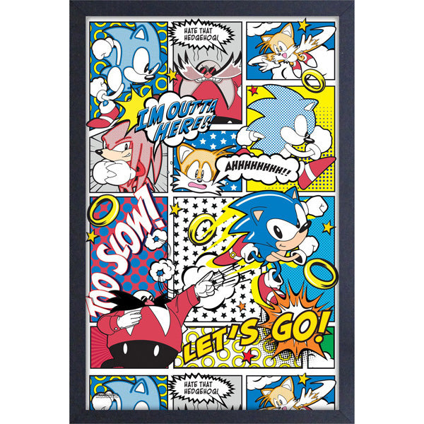 Sonic the Hedgehog Comic Panel 11″ X 17″ Framed Print