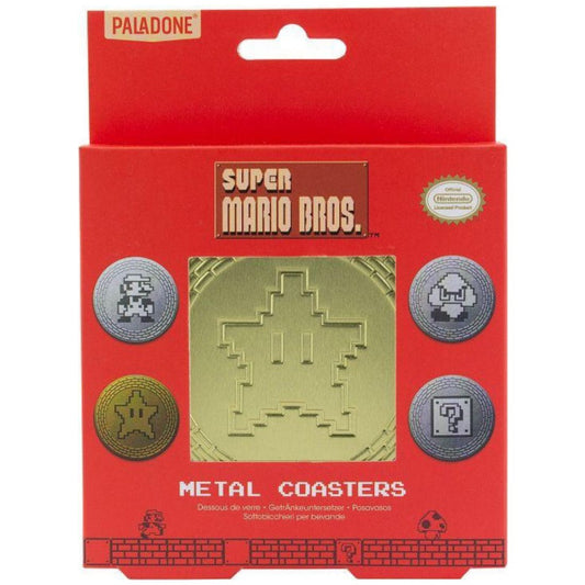 Super Mario 8-Bit Metal Coasters (4 Pack)