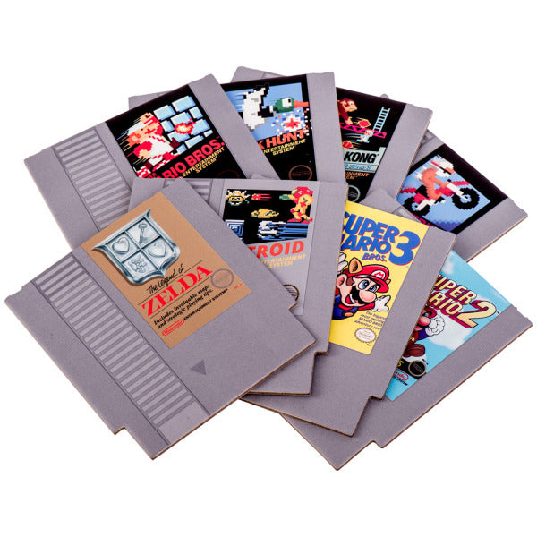 Nintendo NES Cartridge 4″ x 3.5″ Coasters (Set of 8)
