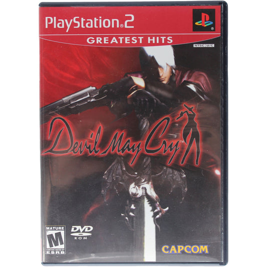 PlayStation 2 'Devil May Cry' game case on a white background