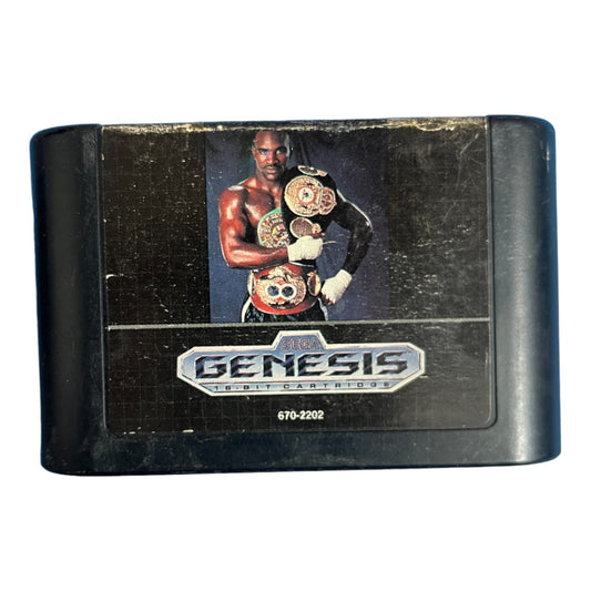 Sega Genesis game cartridge with a boxer on the cover