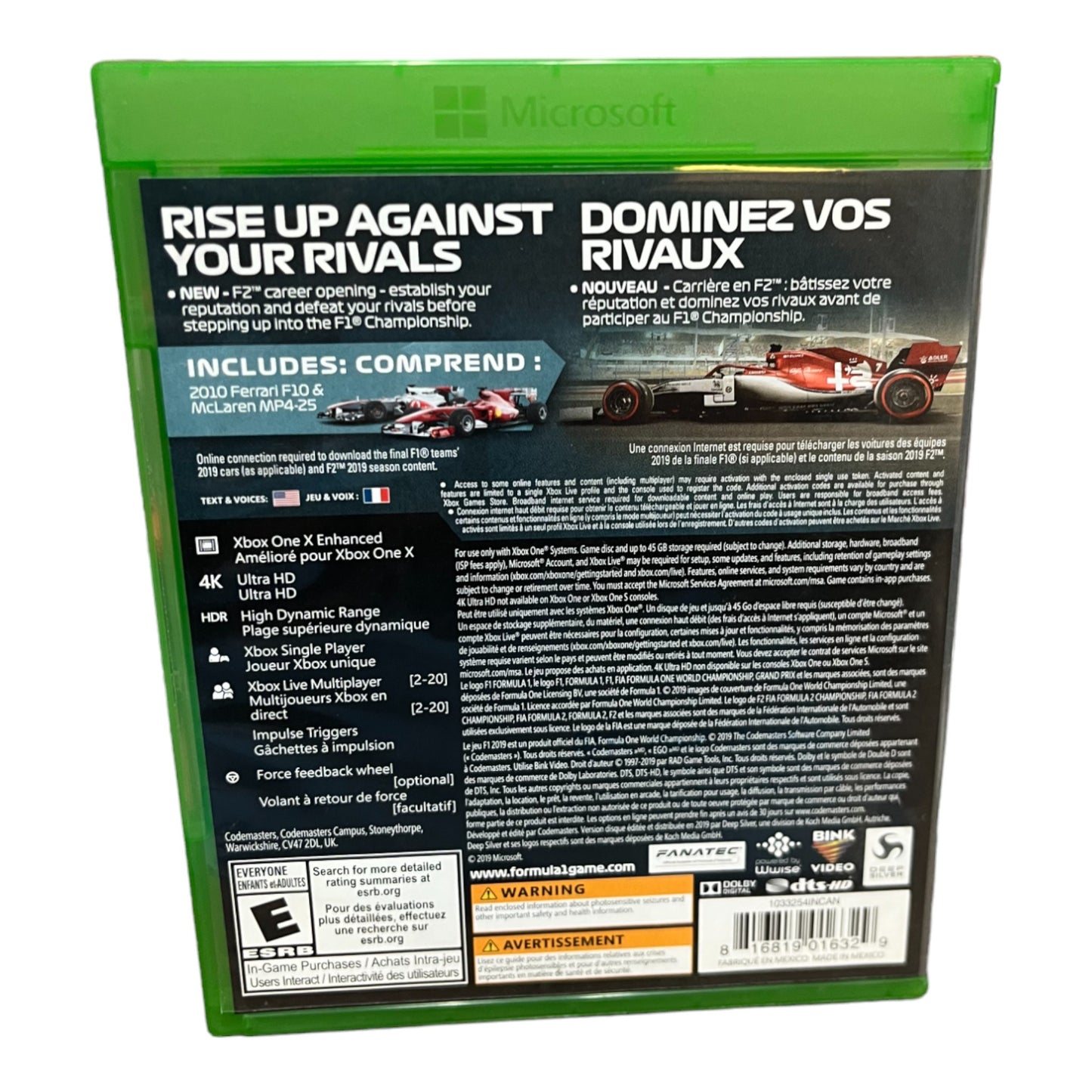 F1 2019: Anniversary Edition (Xbox One)