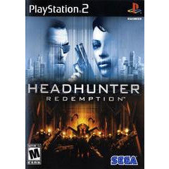 PlayStation 2 game cover for 'Headhunter Redemption' with a cityscape and faces.