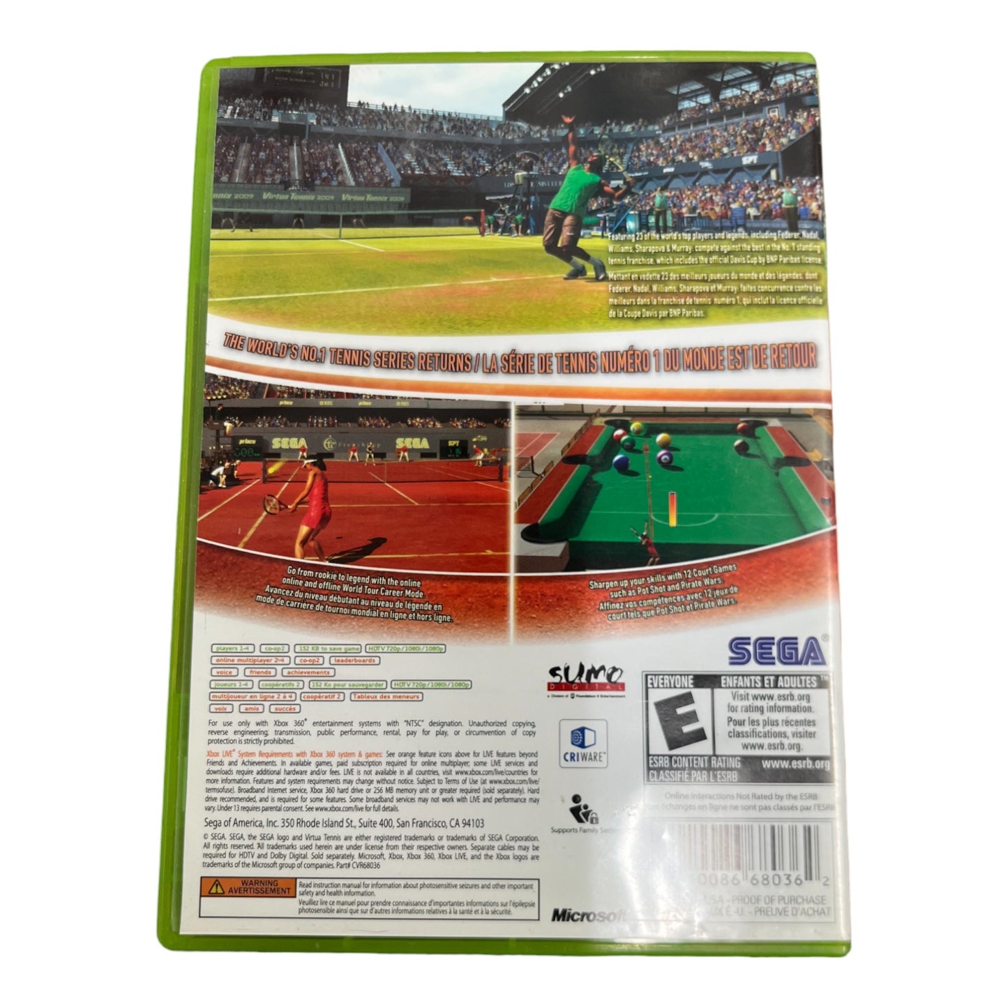 Virtua Tennis 2009 (Xbox 360)