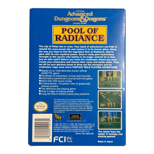 Advanced Dungeons & Dragons Pool of Radiance (NES)