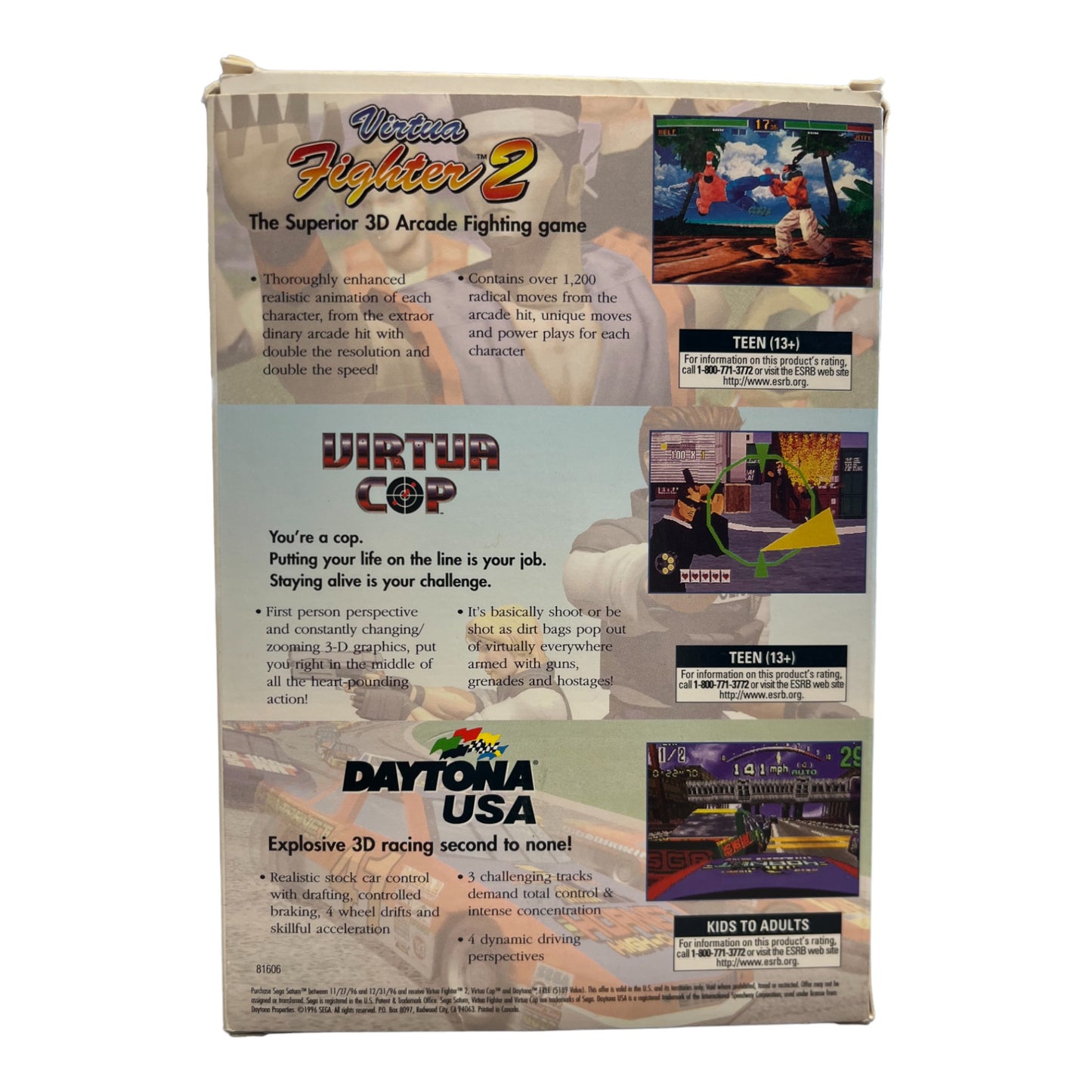 3 Free Game Pack: Virtua Cop, Virtua Fighter 2, Dayton USA