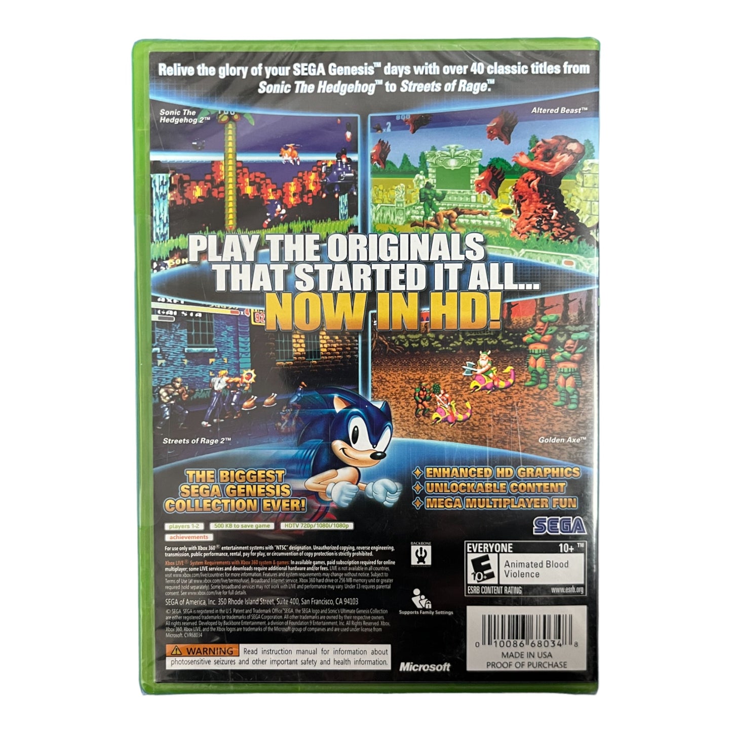 Sonic's Ultimate Genesis Collection (Xbox360)