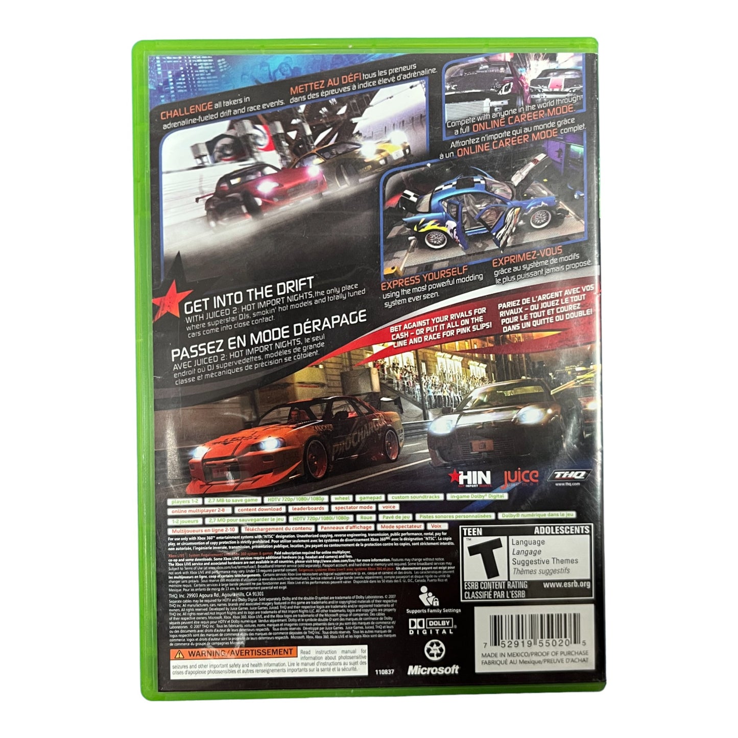 Juiced 2 Hot Import Nights (Xbox360)