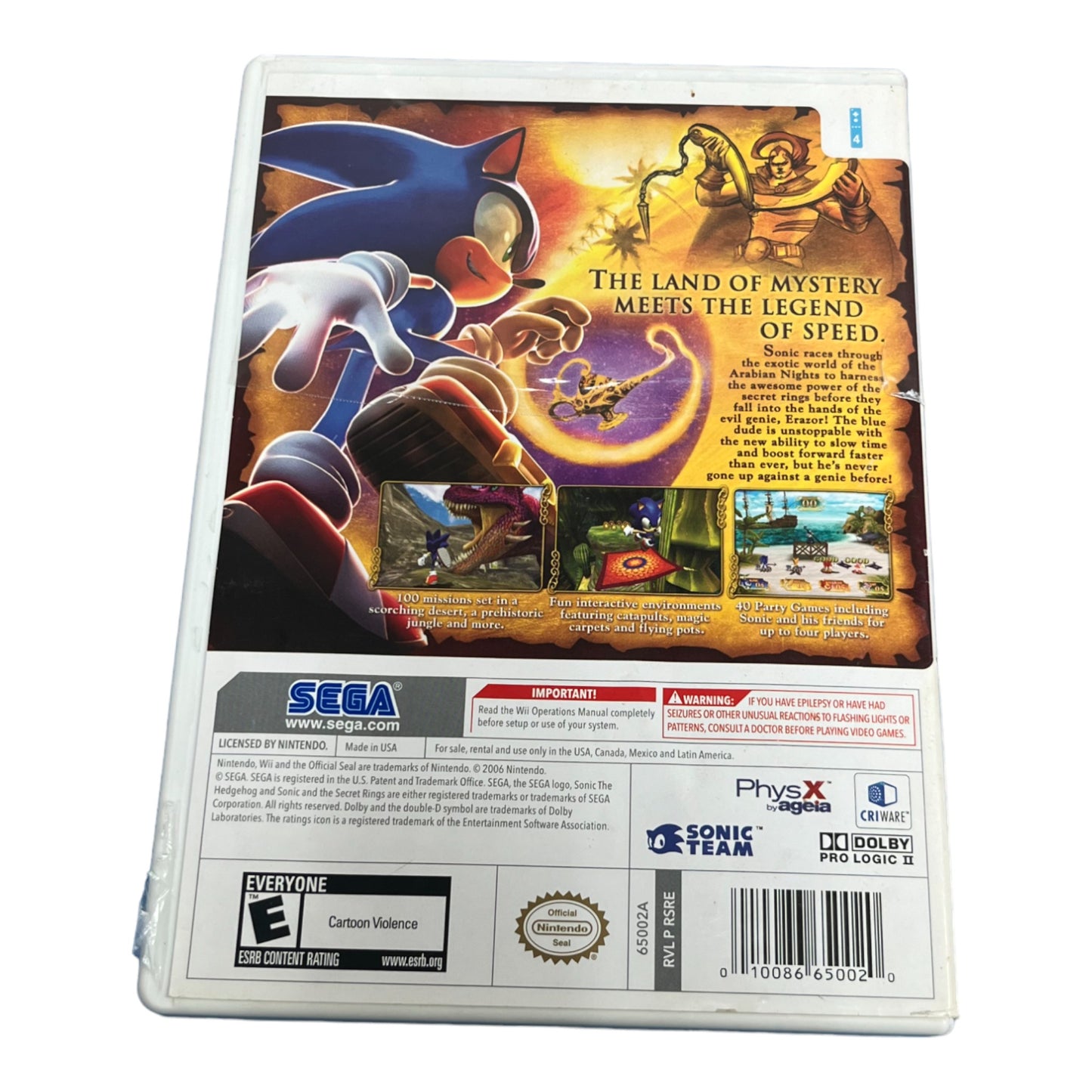 Sonic: And The Secret Rings (Wii)