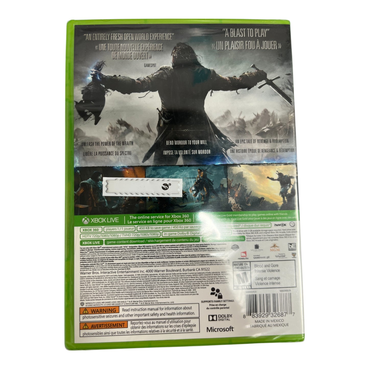 Middle Earth: Shadow Of Mordor (Xbox 360)