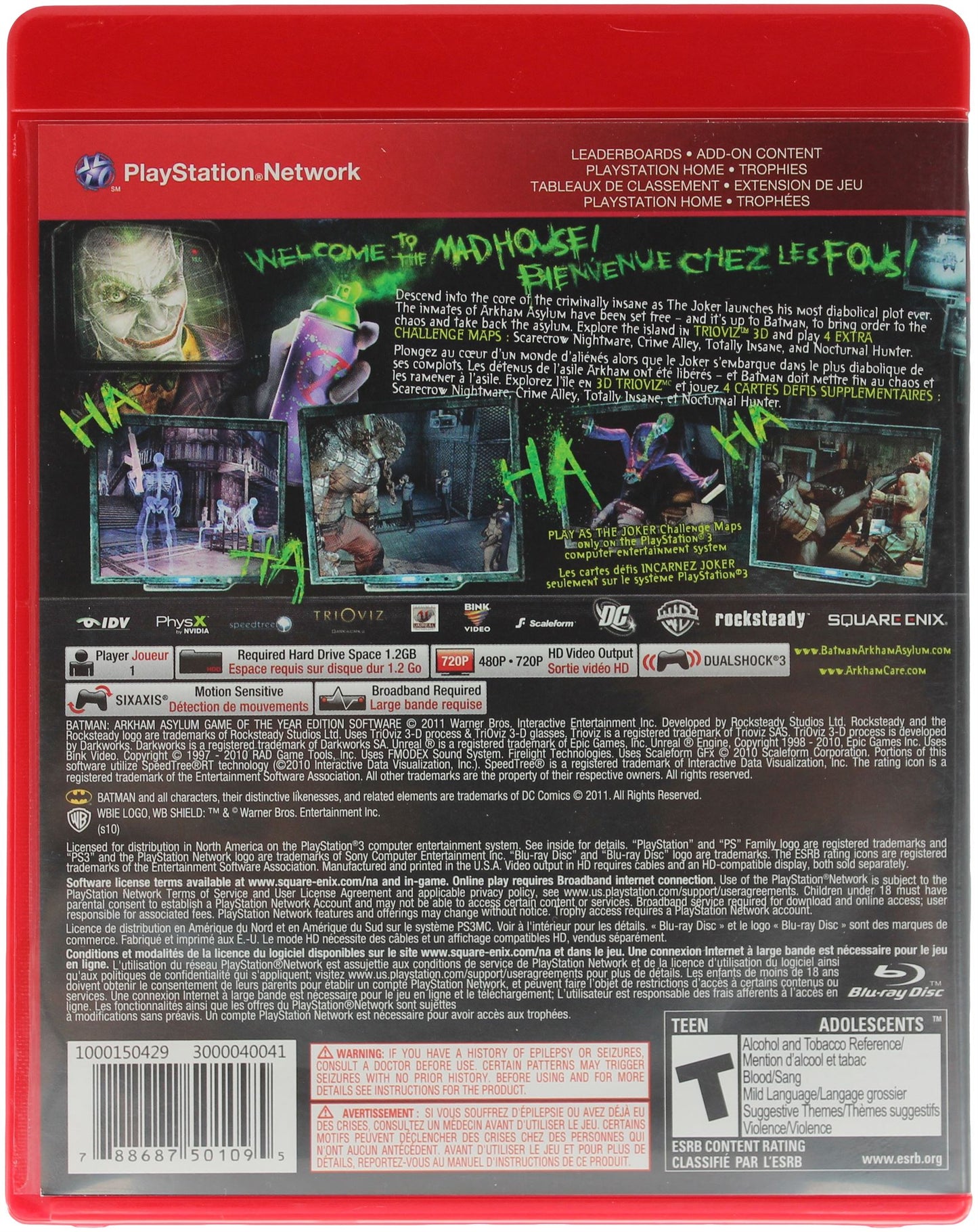 Batman: Arkham Asylum [Game Of The Year Edition] [Greatest Hits] (PS3)