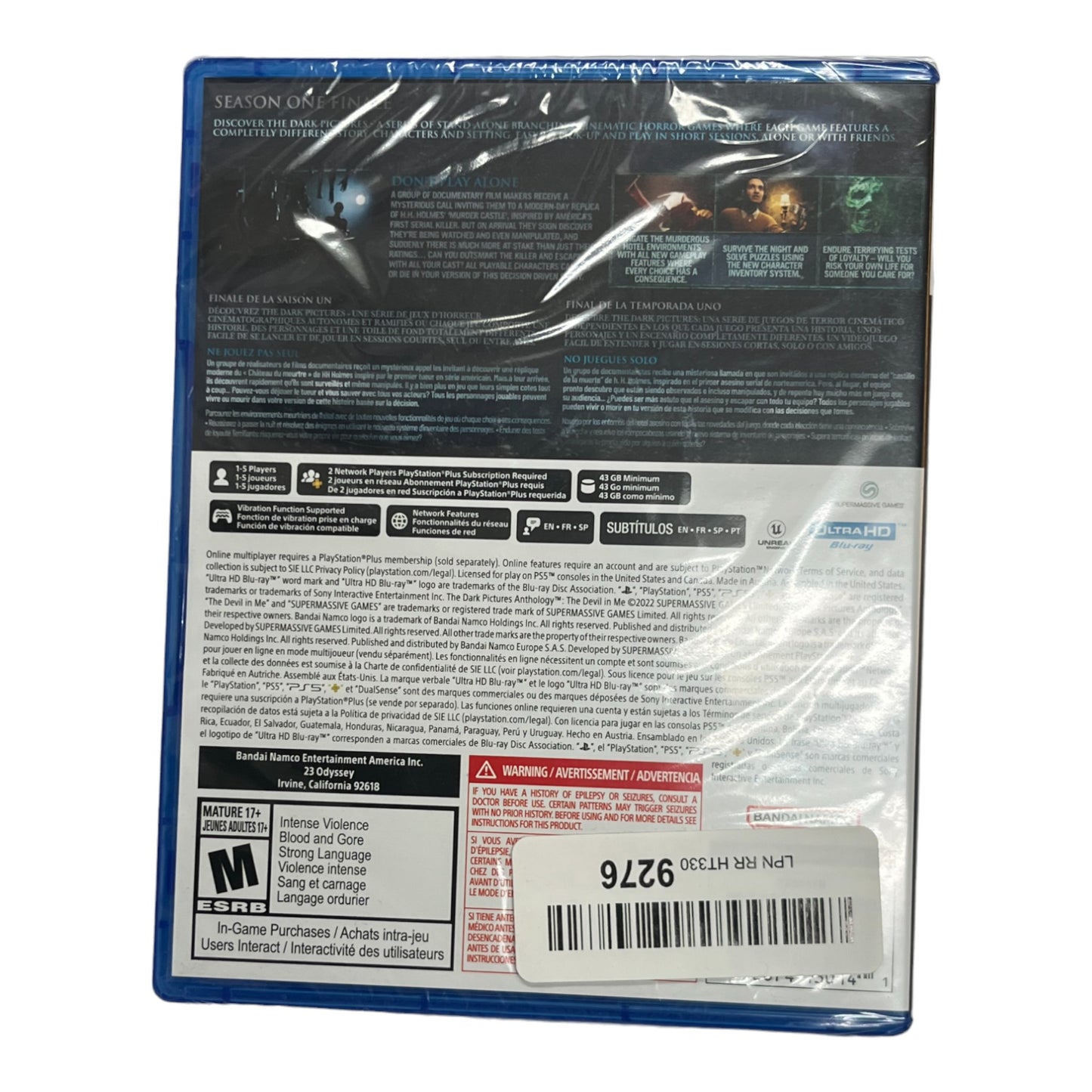 Dark Pictures: The Devil In Me (PS5) -Sealed