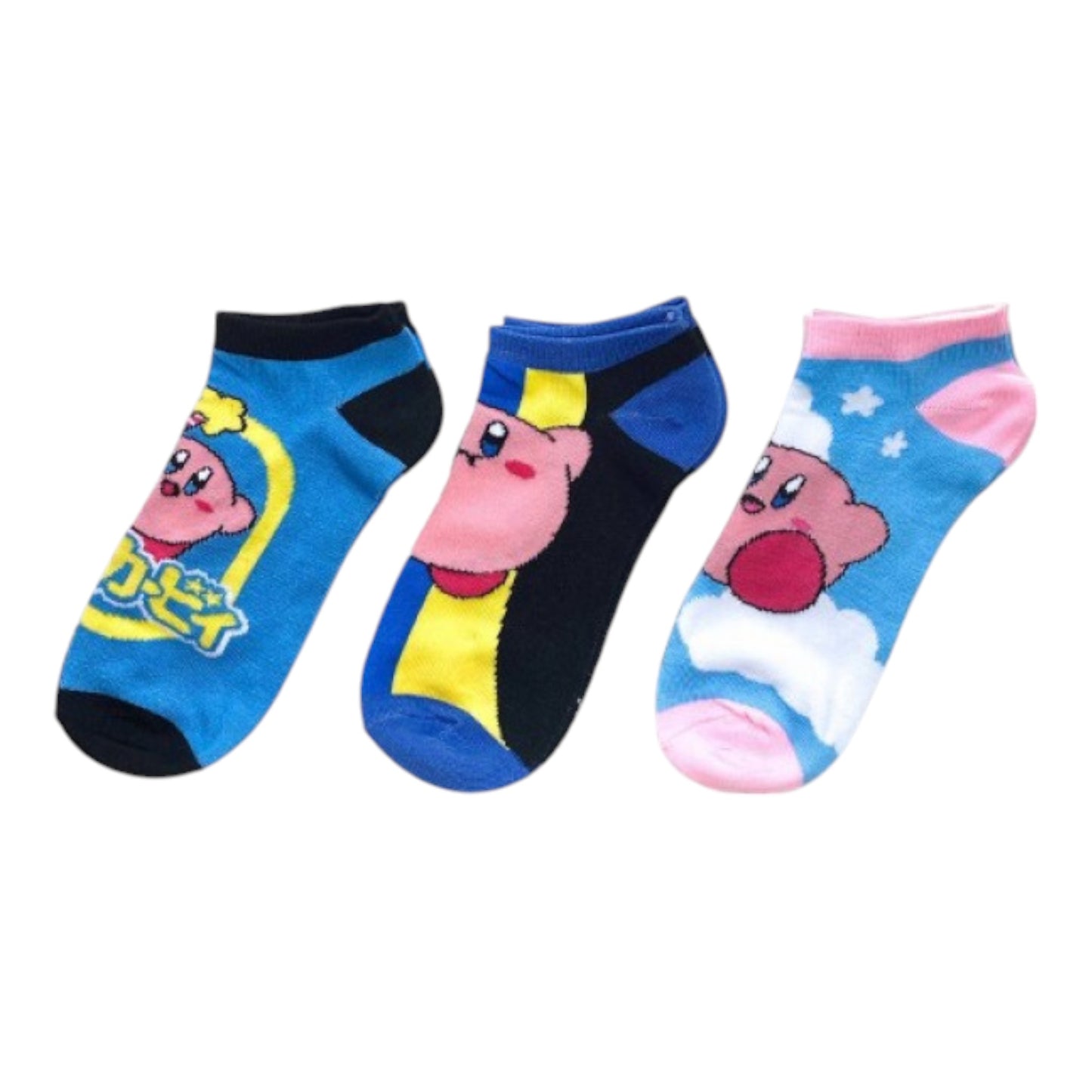 Kirby Character Ankle Sock 3 Pack (Size 5-10)