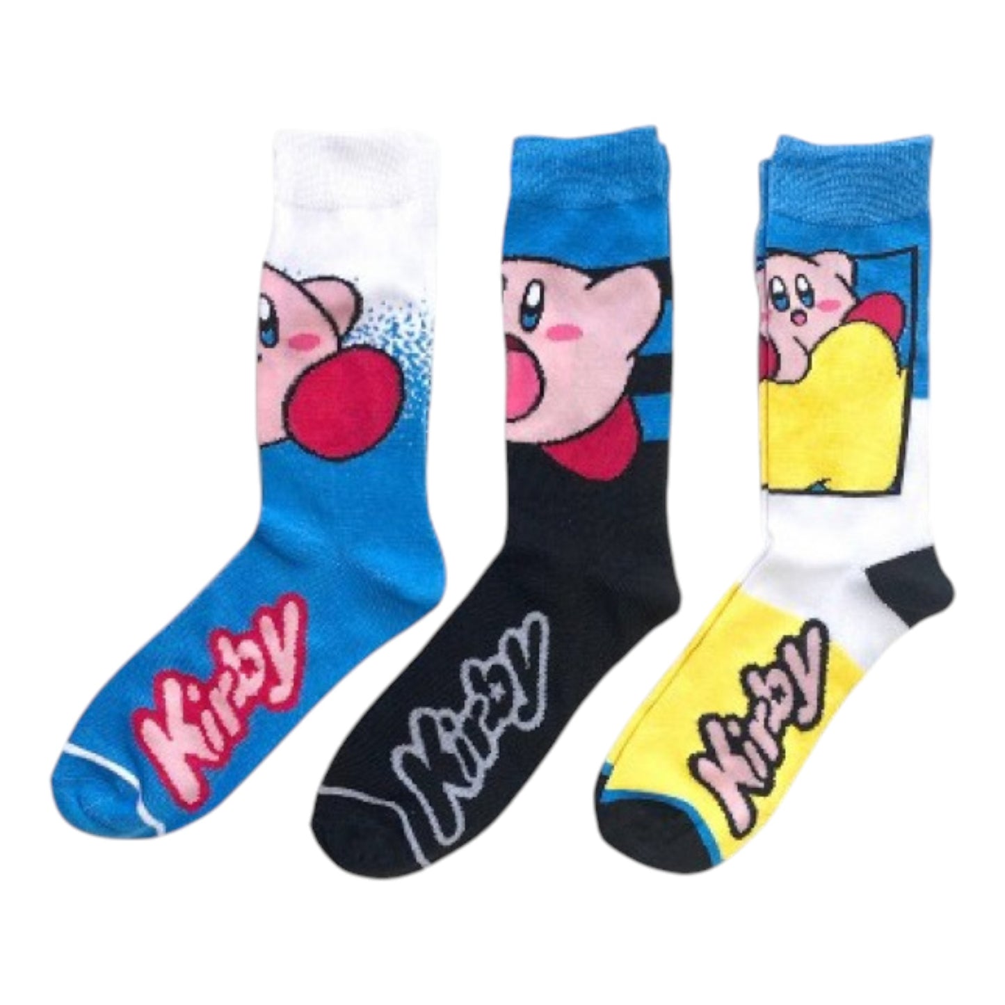 Kirby Character Crew Sock 3 Pack (Size 5-10)