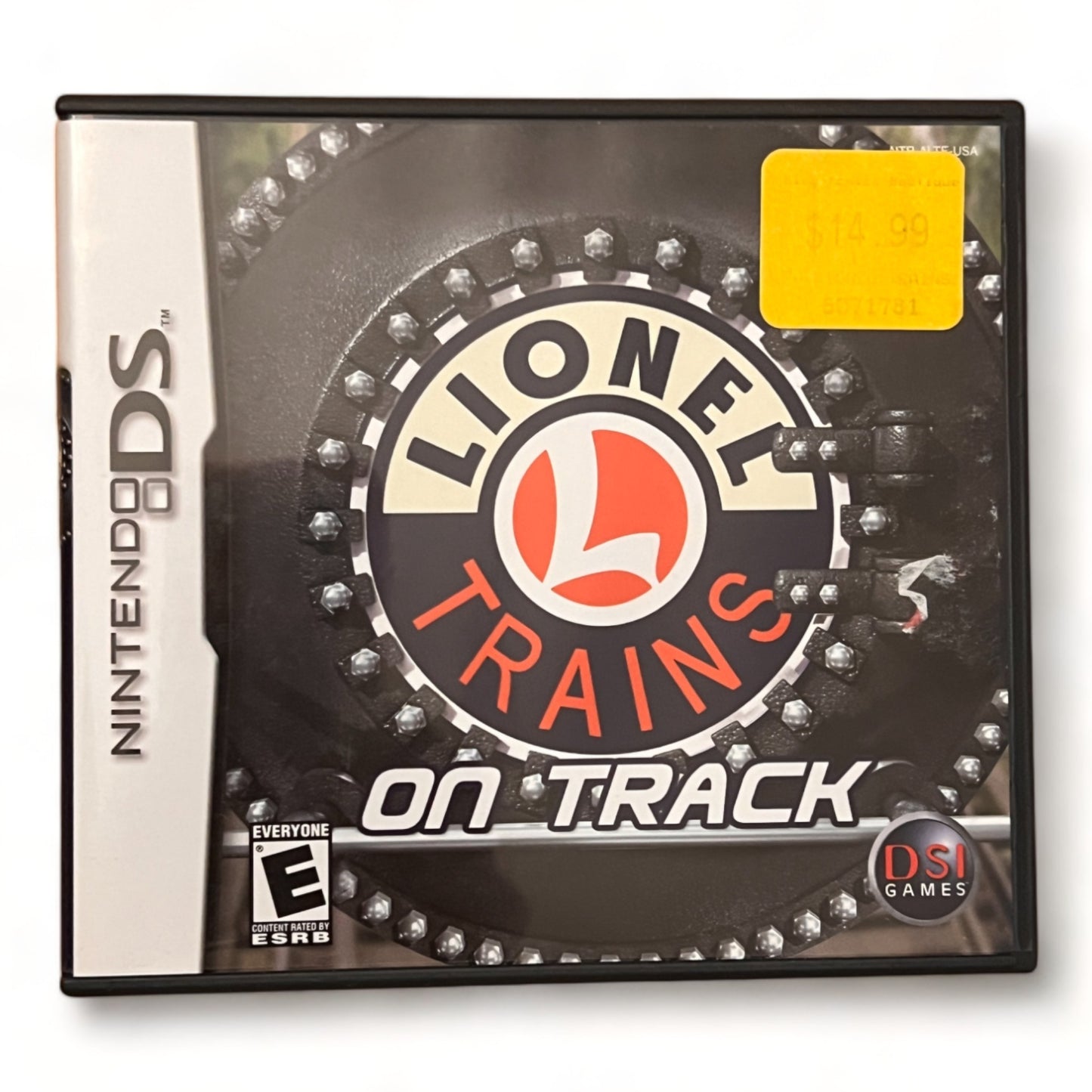 Lionel Trains on Track game case for Nintendo DS on a white background