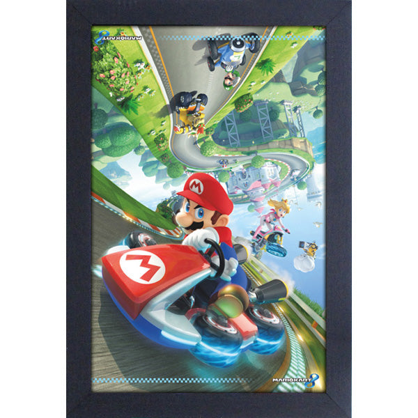 Mario Kart 8 Game Cover Art 11″X17″ Framed Print