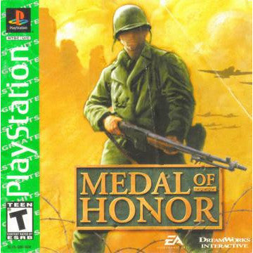PlayStation game cover for 'Medal of Honor' featuring a soldier in green uniform.