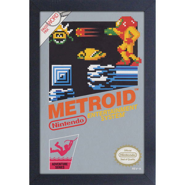 Metroid Game Cover Art 11″X17″ Framed Print