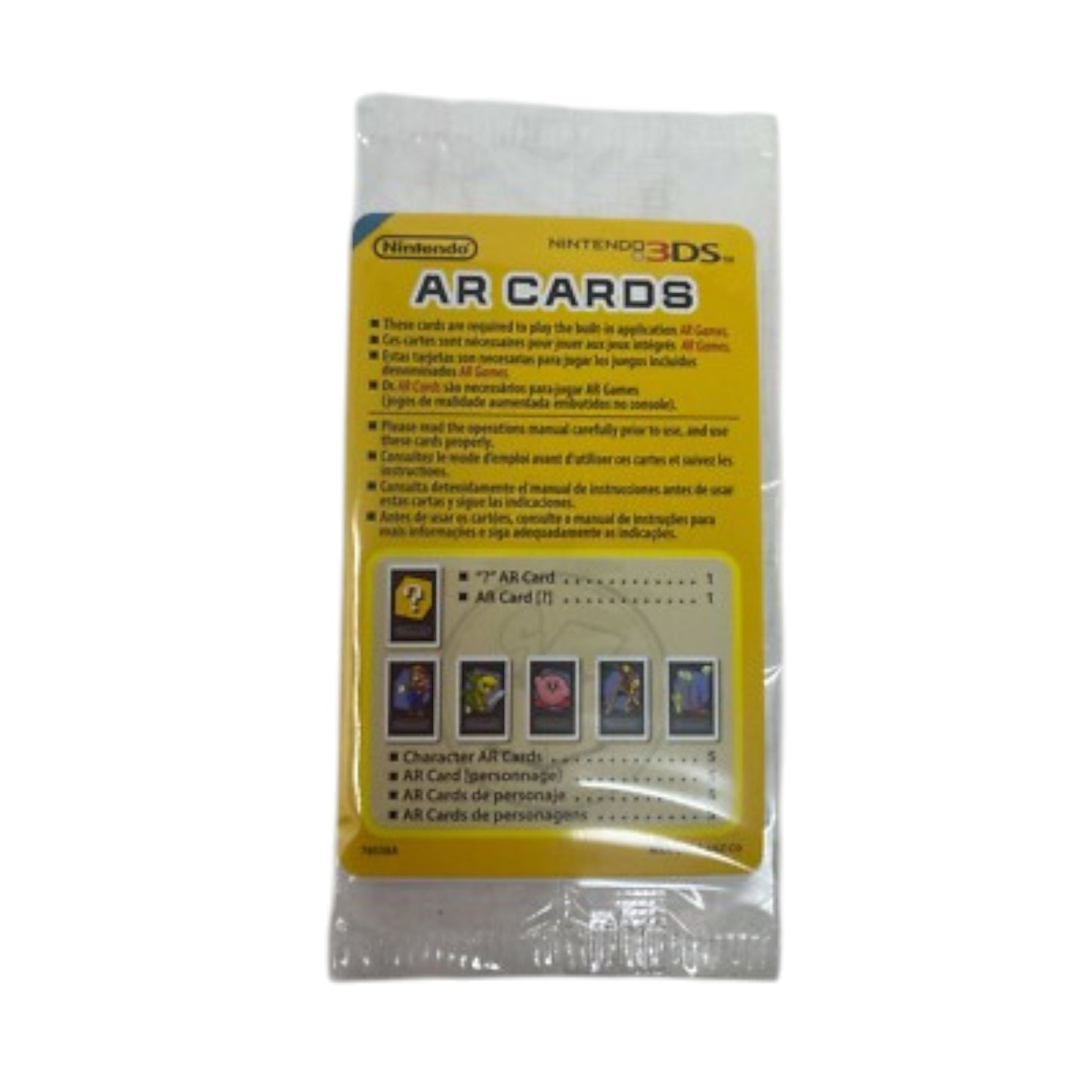 Packaged Nintendo 3DS AR Cards on a white background