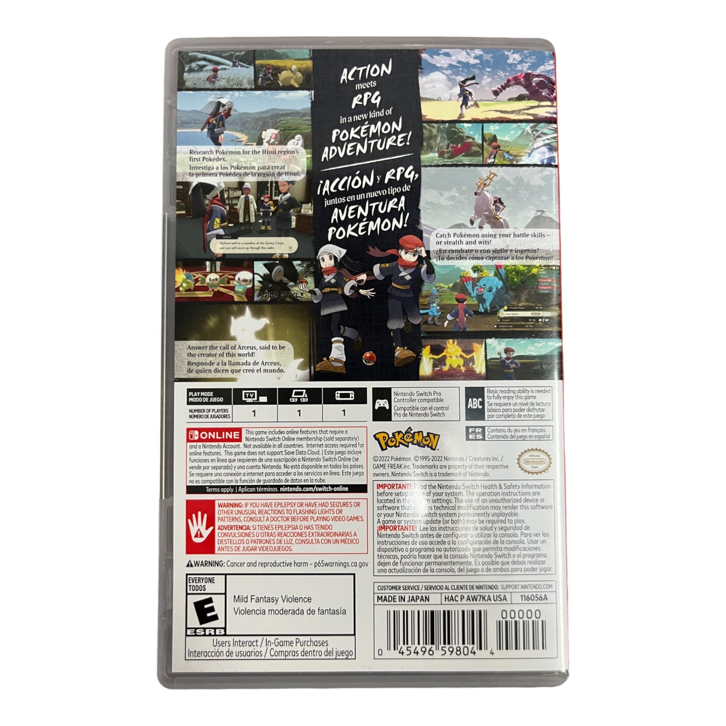 Pokémon Legends: Arceus (Switch) - Case Only