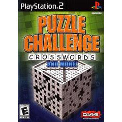 PlayStation 2 game box for 'Puzzle Challenge: Crosswords and More' with a cube design on a blue background.