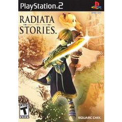 PlayStation 2 game cover of 'Radiata Stories' with a character holding a sword.