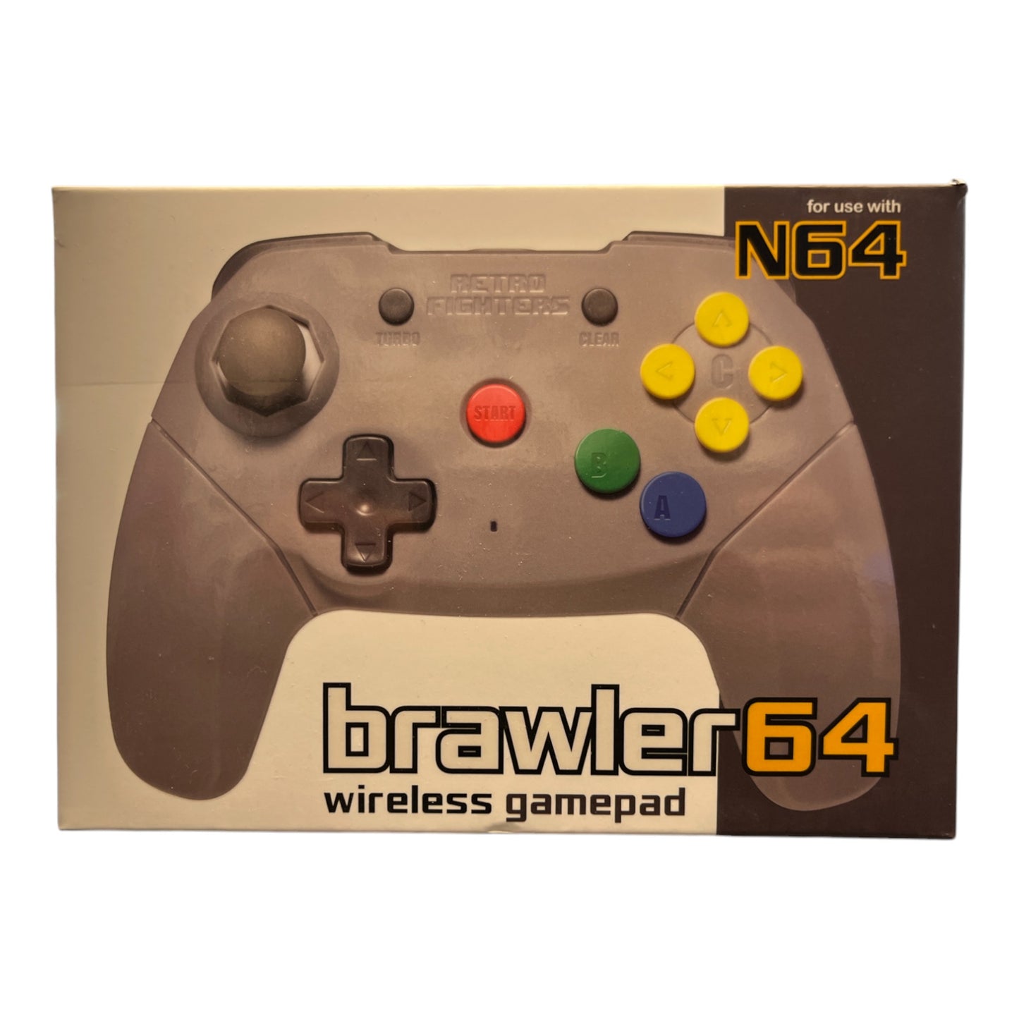 Retro Fighters Brawler 64 Wireless Controller - Grey