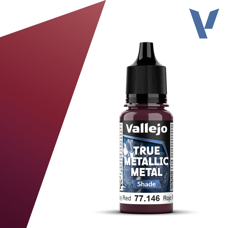 Vallejo - True Metallic Metal: Single Bottles – Ruby Red System 18ml