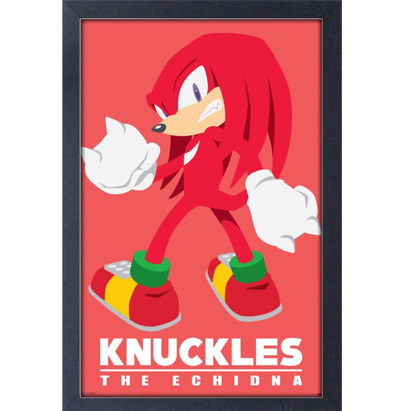 Sonic the Hedgehog - Knuckles Portrait 11″ X 17″ Framed Print
