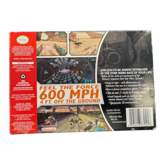 Back of a Nintendo product packaging with text and graphics