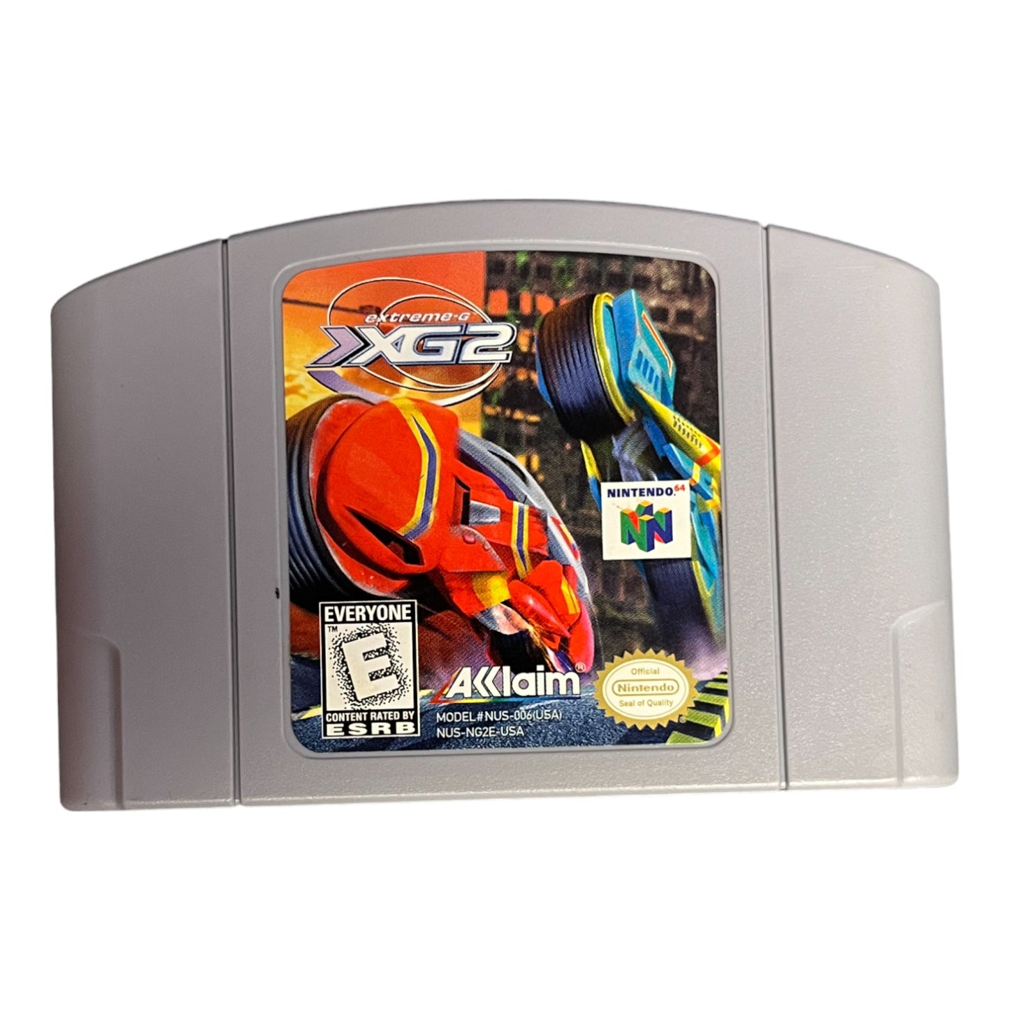 N64 game cartridge for 'XG2' with colorful graphics on a white background