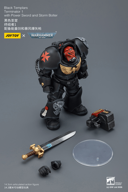 JOYTOY - Black Templars Terminator 1 with Power Sword and Storm Bolter