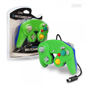 CirKA GameCube/Wii Wired Controller (GREEN/BLUE)