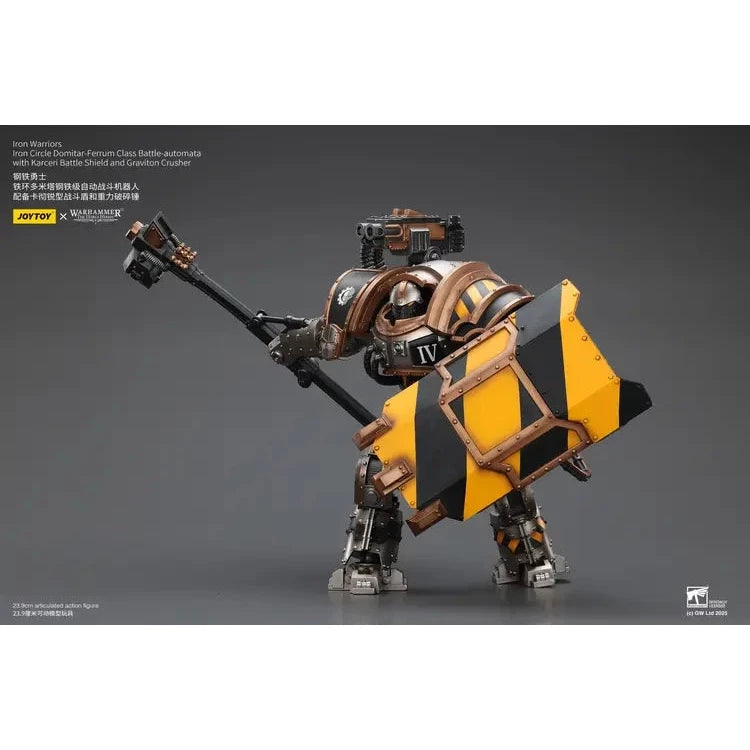 JOYTOY - Iron Warriors Iron Circle Domitar-Ferrum Class Battle-automata with Karceri Battle Shield and Graviton Crusher (PRE-ORDER RELEASES MAR)