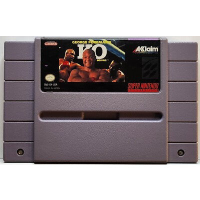 Super Nintendo game cartridge with 'KO Boxing' cover art