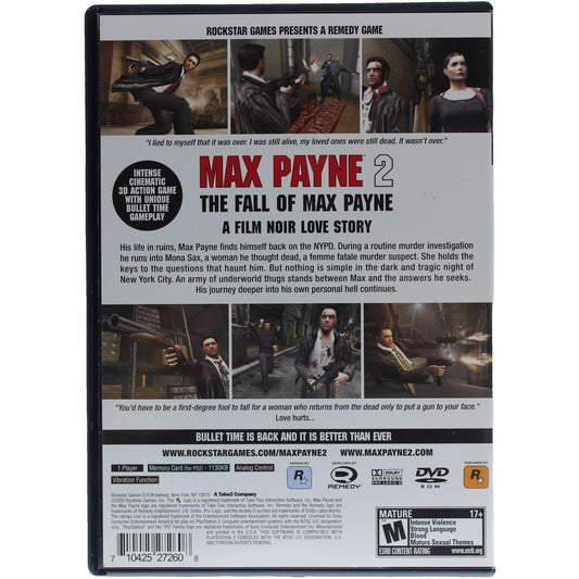 Max Payne 2: The Fall Of Max Payne (PS2)