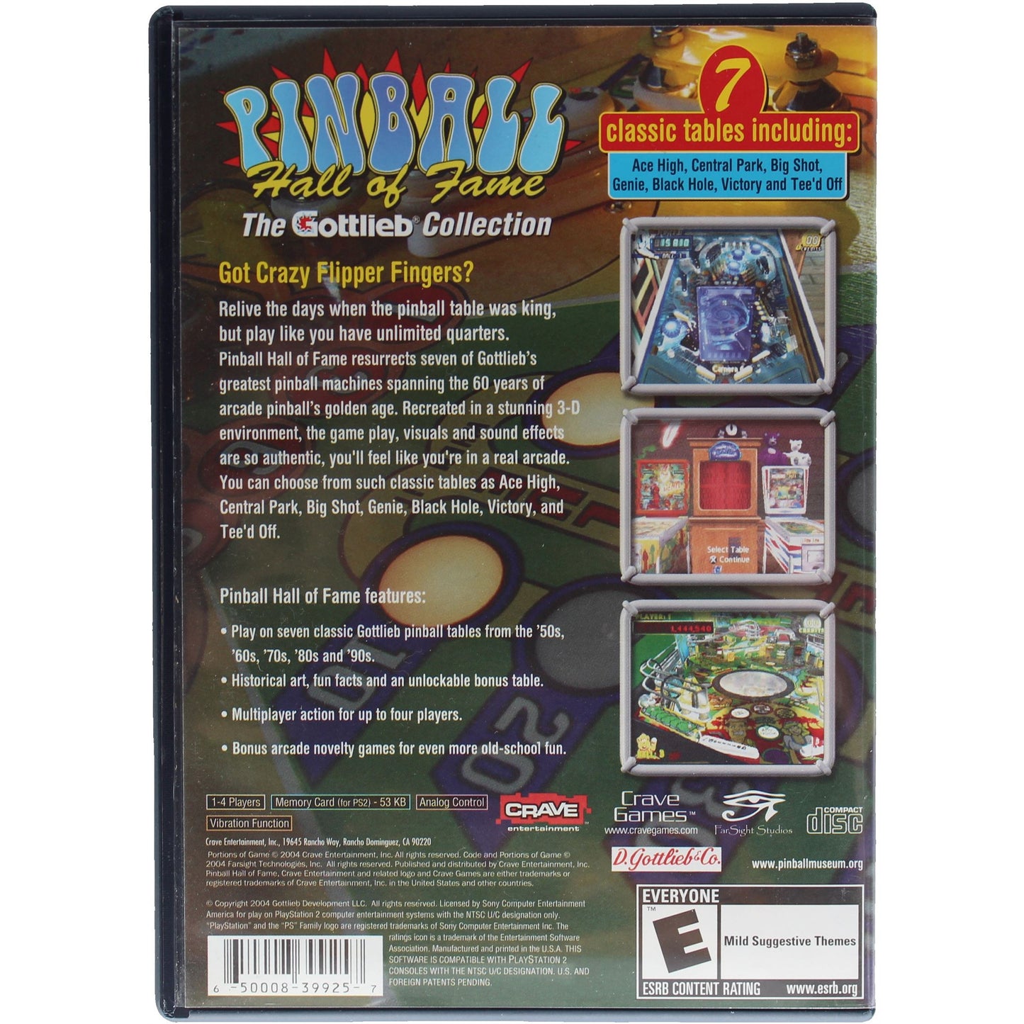 Pinball Hall Of Fame: The Gottlieb Collection (PS2)