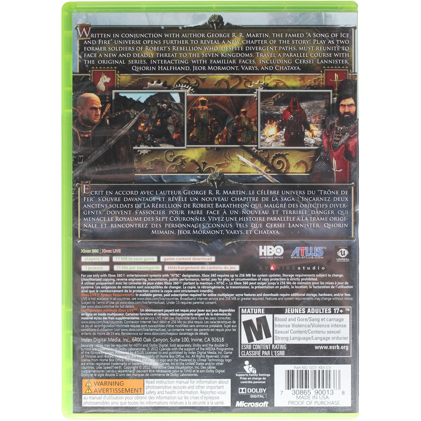 Game Of Thrones (Xbox 360)