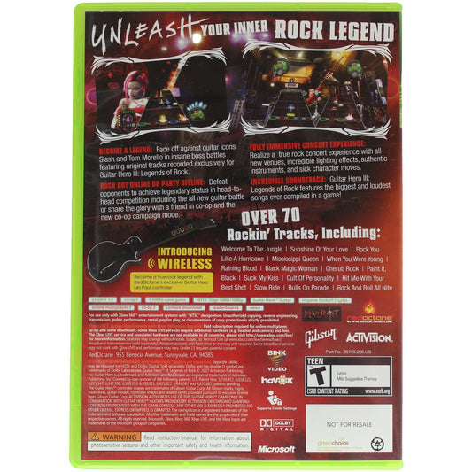 Guitar Hero III: Legends Of Rock (Xbox360)