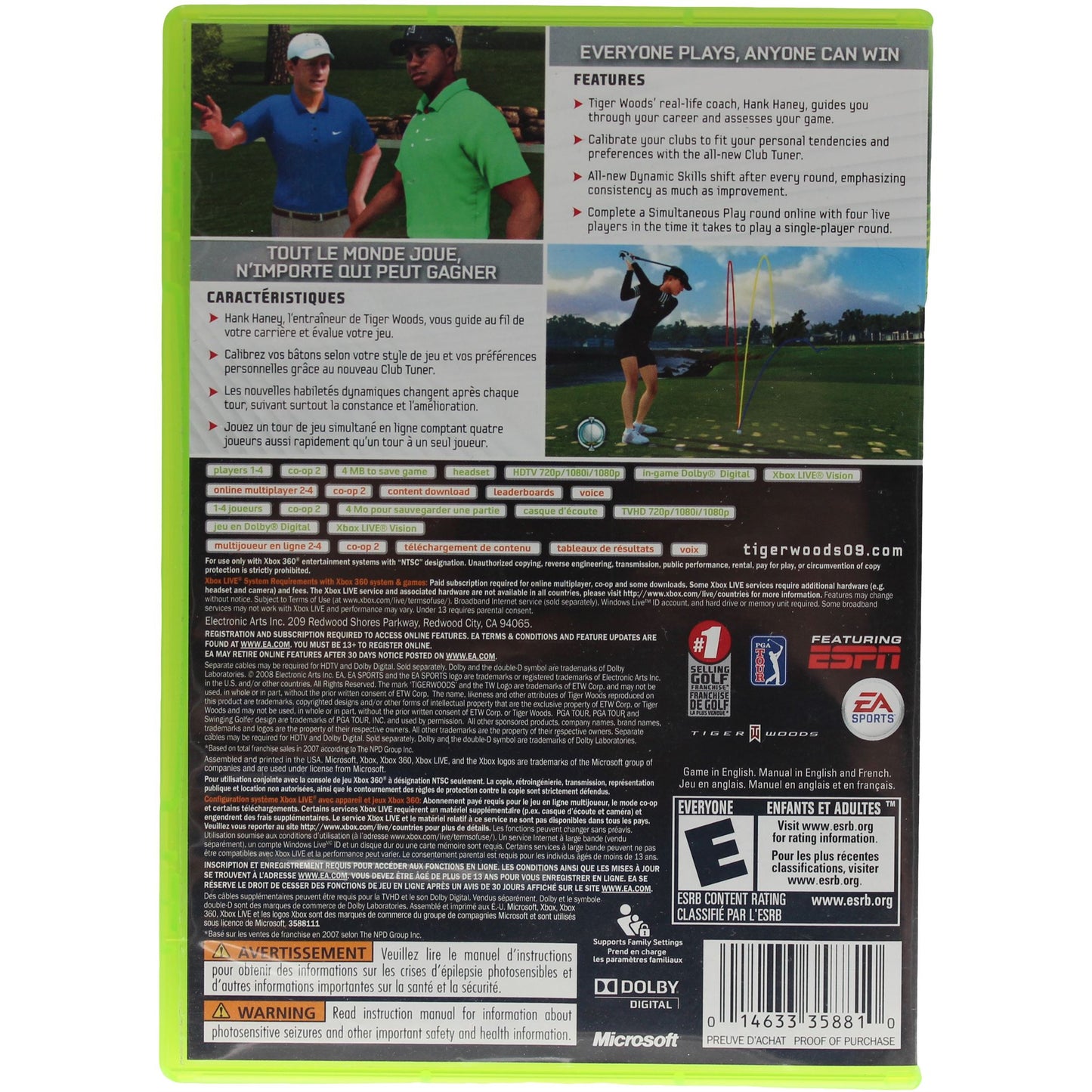 Tiger Woods PGA Tour 09 (Xbox360)