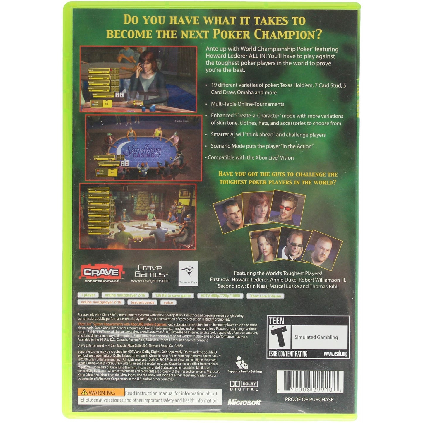 World Championship Poker: All In (Xbox360)