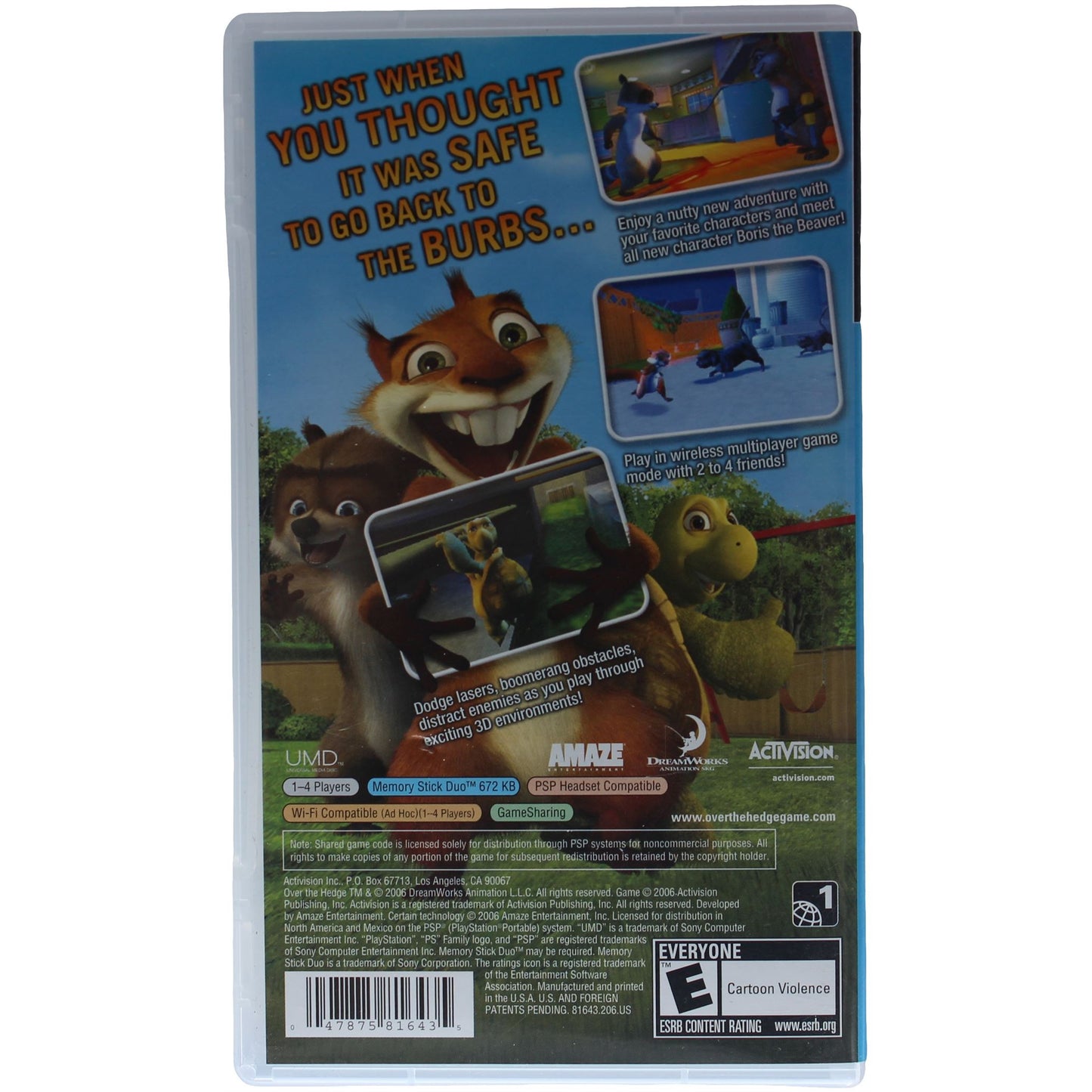 Over The Hedge: Hammy Goes Nuts! - Case + Manual Only (PSP)