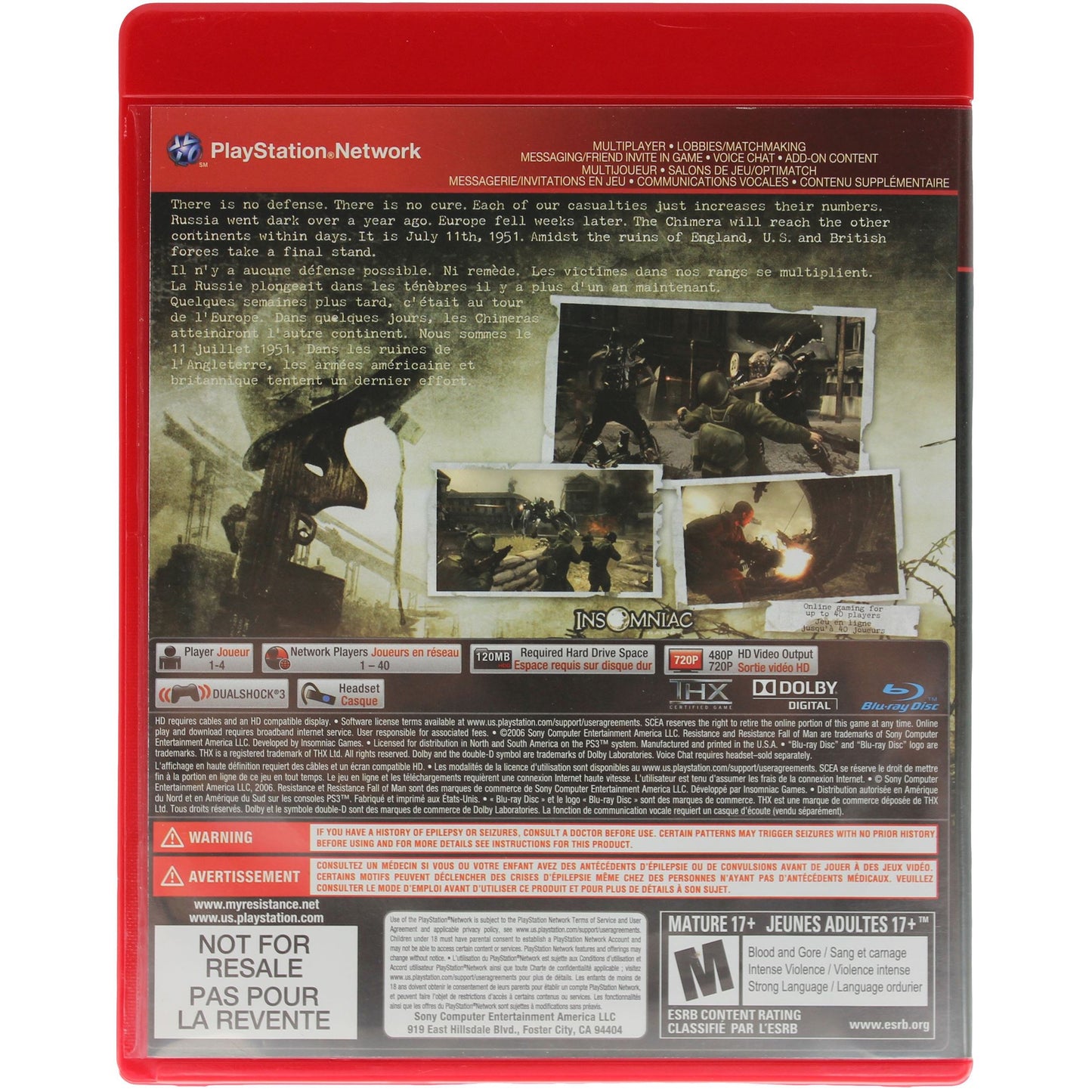 Resistance: Fall Of Man (PS3)