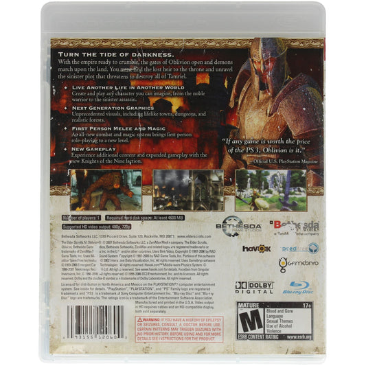 The Elder Scrolls IV: Oblivion (PS3)