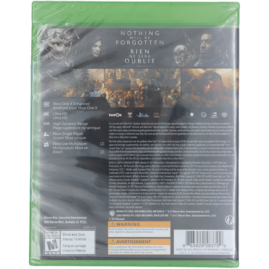 Middle Earth: Shadow Of War (XboxOne)