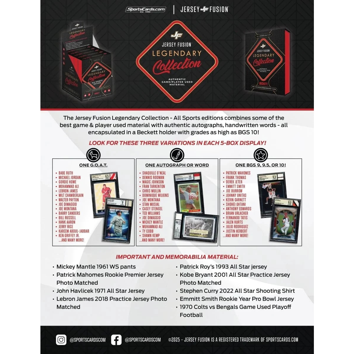Jersey Fusion Legendary Collection Hobby Pack